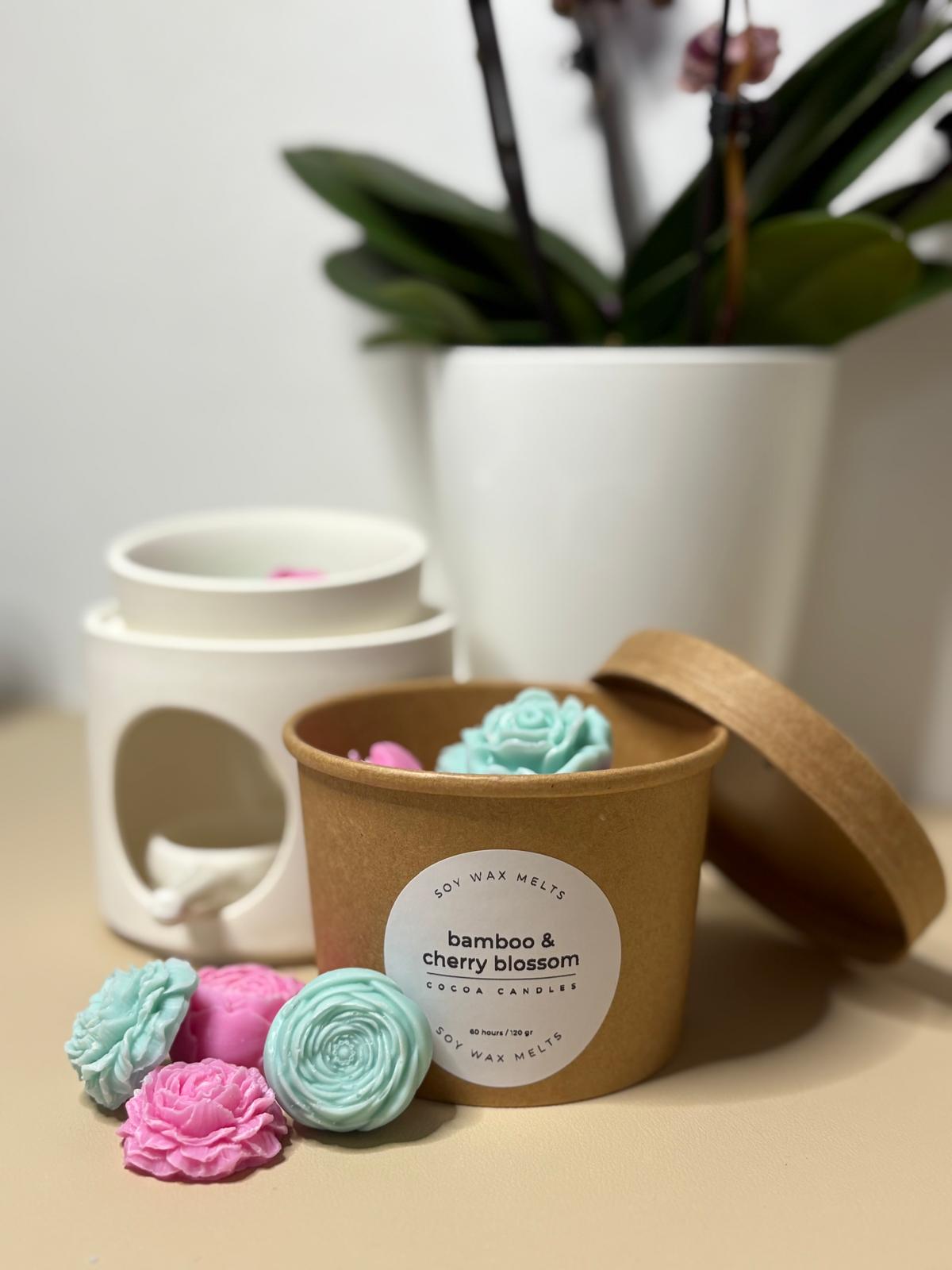 Wax melts cajita flores- bamboo & cherry blossom
