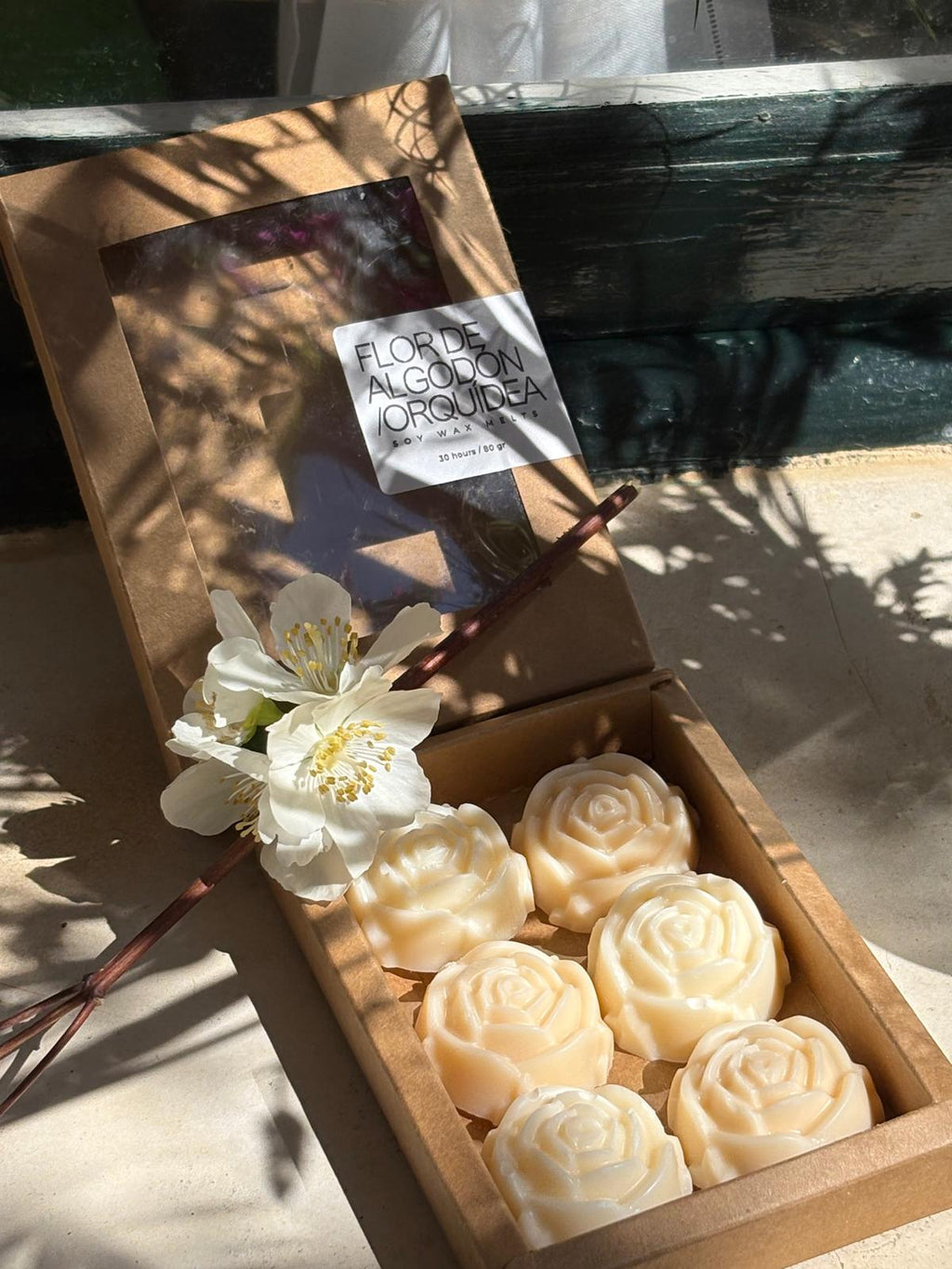 Wax melts rosas-orquídea/flor de algodón